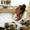 Women using Bath Bomb