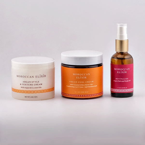 Argan Oil Hair Styling Trio - Moroccan Elixir