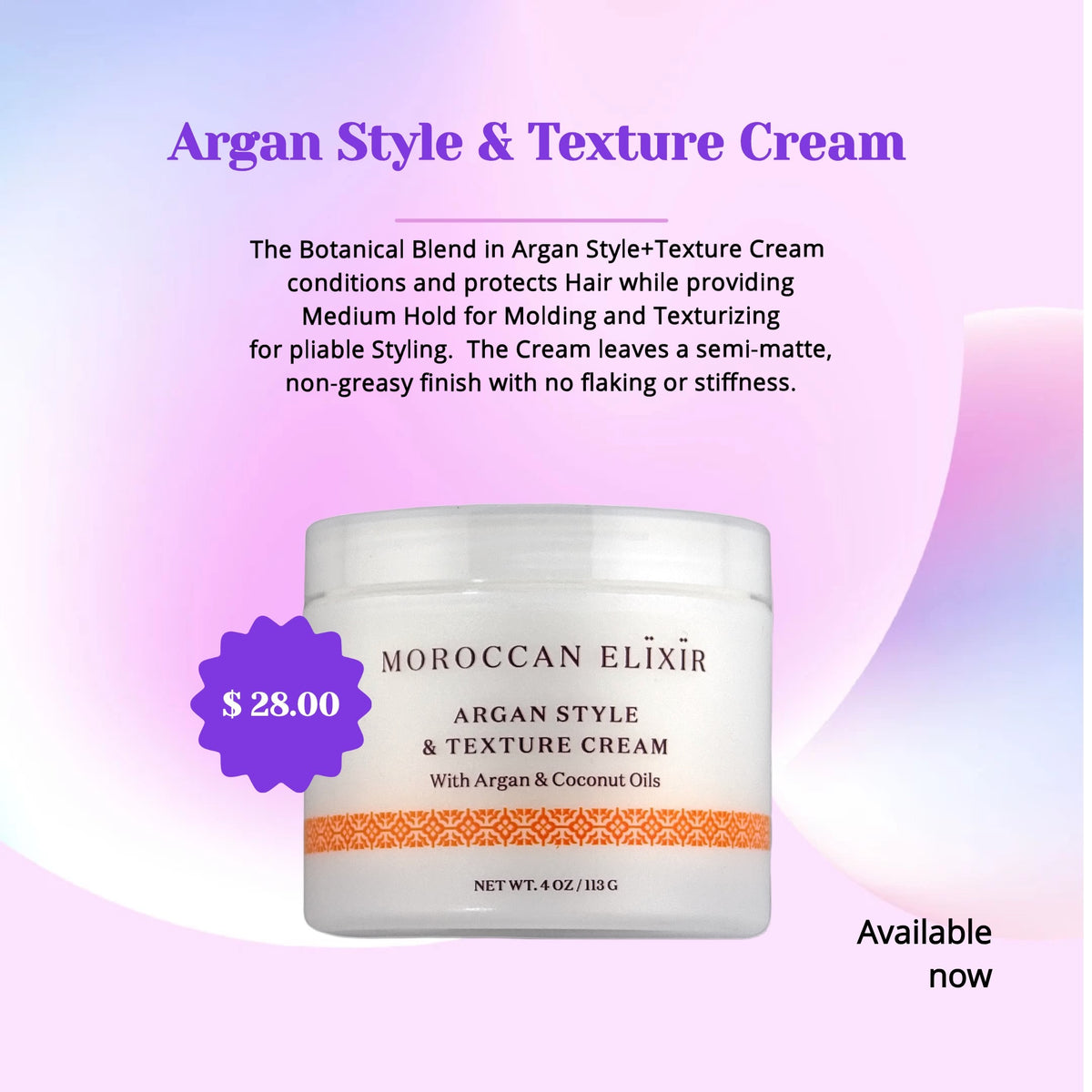 Elixir Oil Texture Argan Oil Style + Texture Cream – Moroccan Elixir