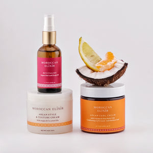 Argan Oil Hair Styling Trio - Moroccan Elixir