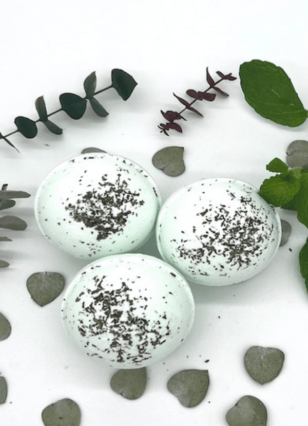 Group of eucalyptus Mint Argan Bath Bomb